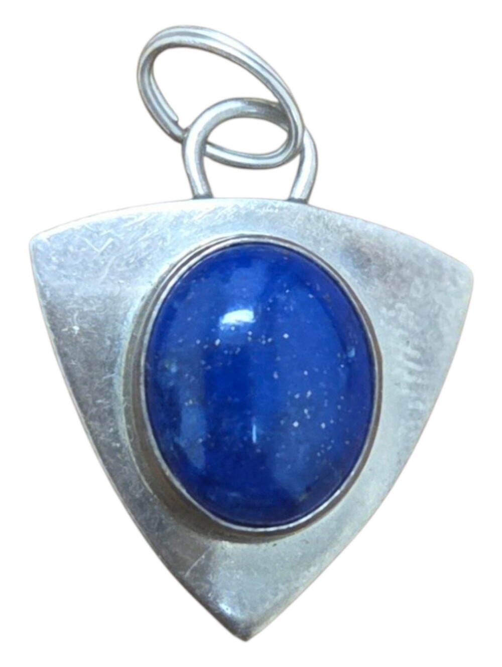 Vintage Nilsson Swedish Modernist Blue Lapis Lazuli Sterling Silver Pendant